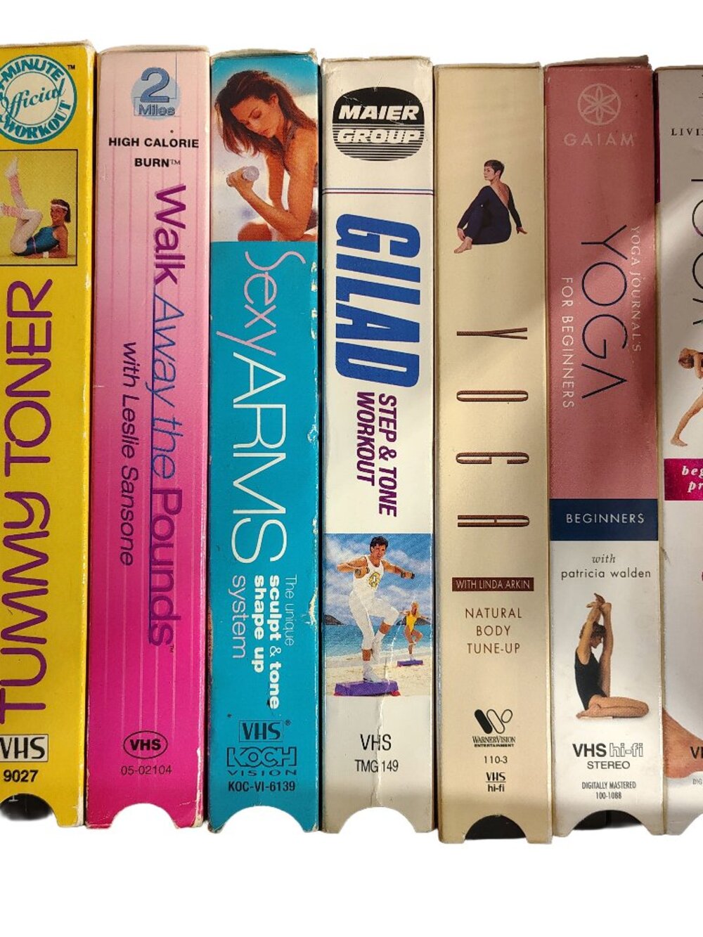 Set Of 9 Vintage 80's & 90's Workout & Yoga VHS Cassette Tape Collection Set